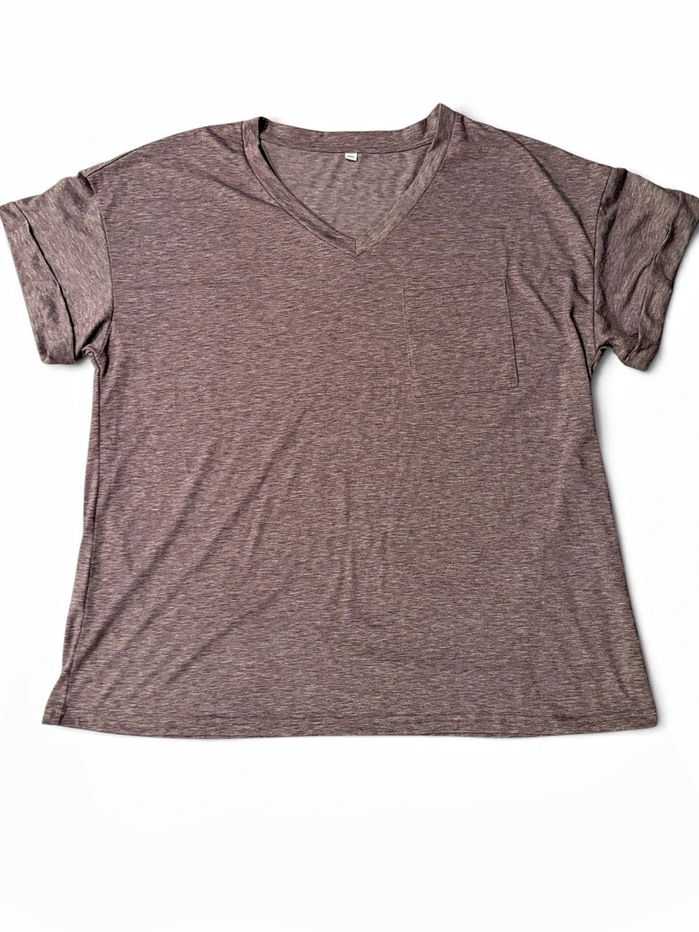 Purple V-Neck Short Sleeve Top